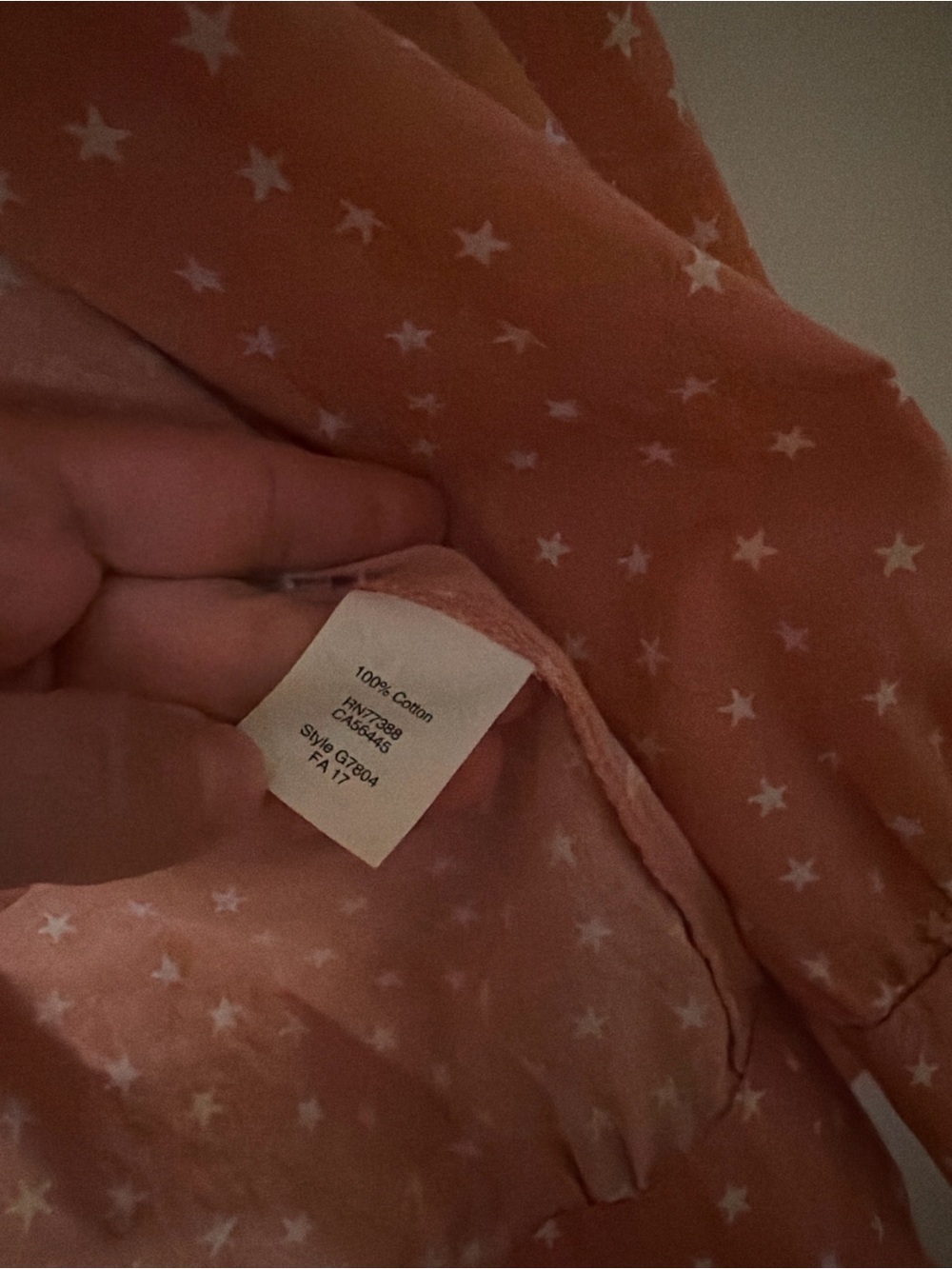 Madewell Rust-Orange Star Print Tie-Waist Blouse - Picture 5 of 5